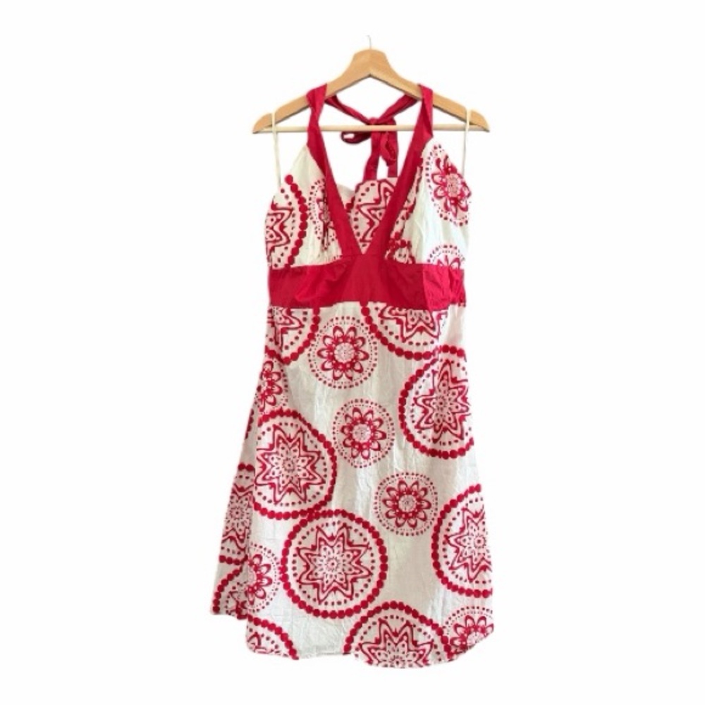 Torrid Red and White Backless Dress